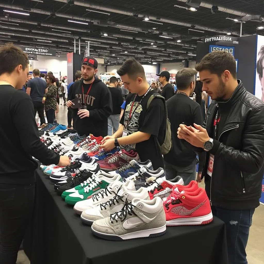 Stand de ephyraesnoa en una feria de zapatillas